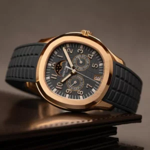 Luxo rosa ouro esporte relógio de pulso para homem